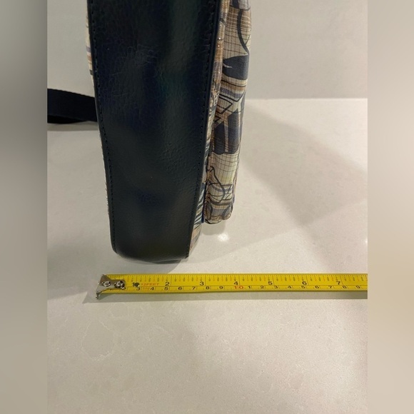 Y2K Roots Floral Blue And Beige Crossbody Bag - Picture 13 of 14